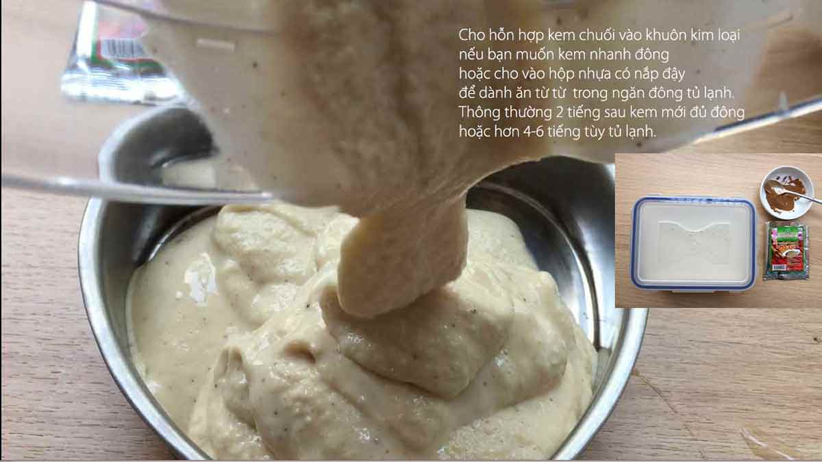 Cách làm kem chuối 3