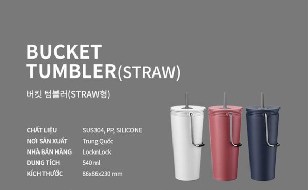 Binh giu nhiet co ong hut locklock bucket tumbler with straw lhc4268 11